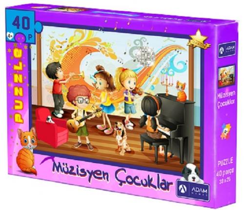 Müzisyen Çocuklar 40 Parça Puzzle (33x25)