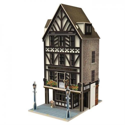 Neco HO4104H 3D Puzzle Tudor Restaurant-İngiltere
