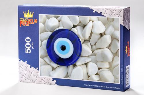 Obje Serisi - Nazar Boncuğu ve Taşlar (500 Parça Puzzle) OB04-D