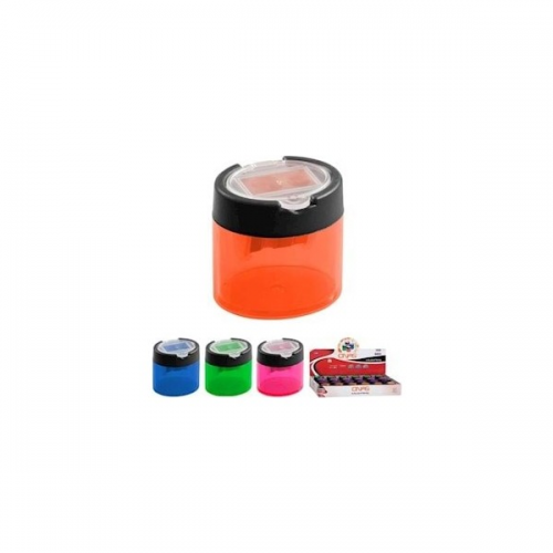 Onas Kalemtraş Plastik Çift Delikli Hazneli Şeffaf Renkler NS-2050