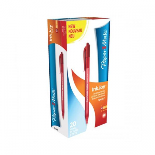 Paper Mate Tükenmez Kalem Inkjoy 100 RT 1.0 MM Kırmızı Basmalı S095705
