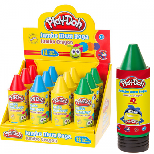 Play-Doh Mum Pastel Boya Crayon Tüp 12 Renk PLAY-CR006