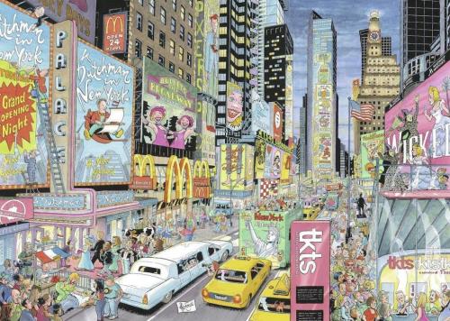 Ravensburger 1000 Parça New York Karikatür Puzzle 197323
