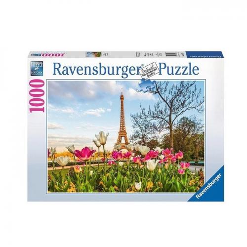 Ravensburger Puzzle 1000 Parça Eyfel Ve Laleler