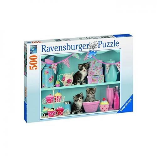 Ravensburger Puzzle 500 Parça Kitten&Cupcakes
