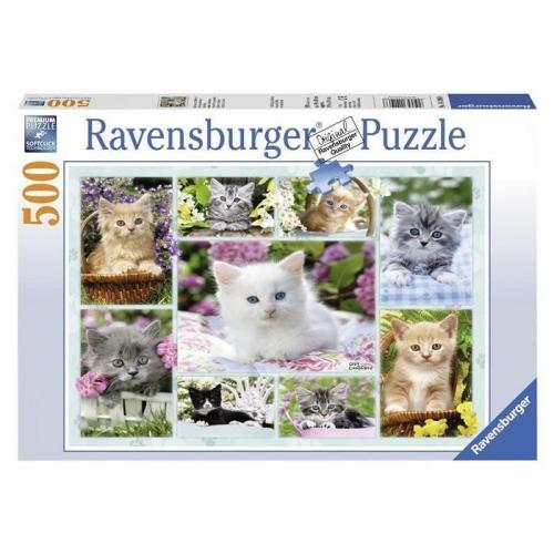 Ravensburger Puzzle 500 Parça Sepette Kedi