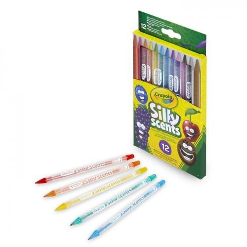 Samatlı Crayola Silly Scents Çevrilebilen Kuru Boya Kalemi 12'Li