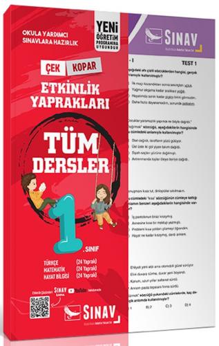 Sınav Yayınları 1. Sınıf Tüm Dersler Yaprak Test
