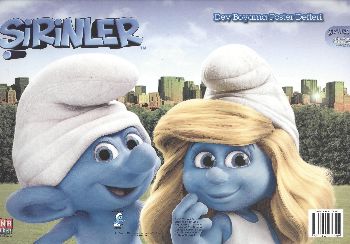 Şirinler - Dev Boyamalı Poster Defteri