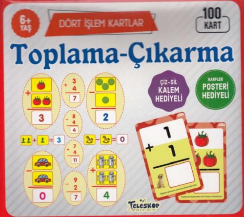 Dört İşlem Kartlar Toplama Çıkarma 6 Yaş 100 Kart
