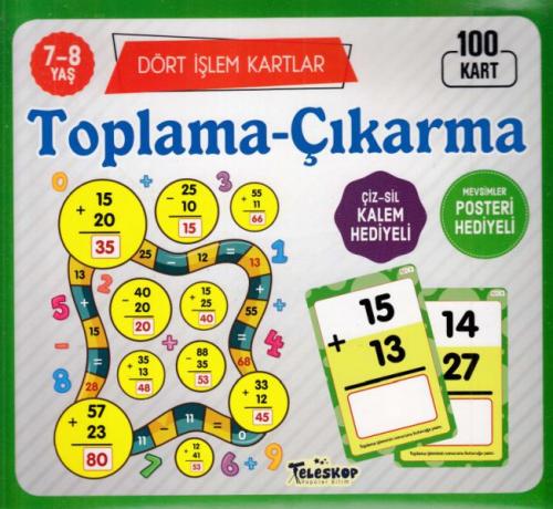 Dört İşlem Kartlar Toplama Çıkarma 7 8 Yaş 100 Kart