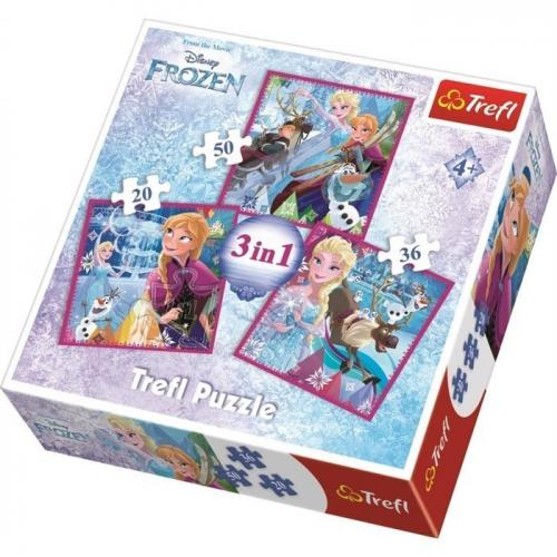 Trefl Puzzle 3 İn1 Dısney Frozen, Wınter Magıc 34832