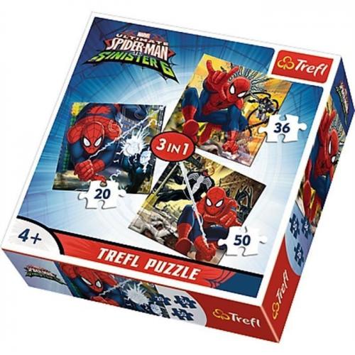 Trefl Puzzle 3 in 1 Spıderman And Spıderman S World 34822