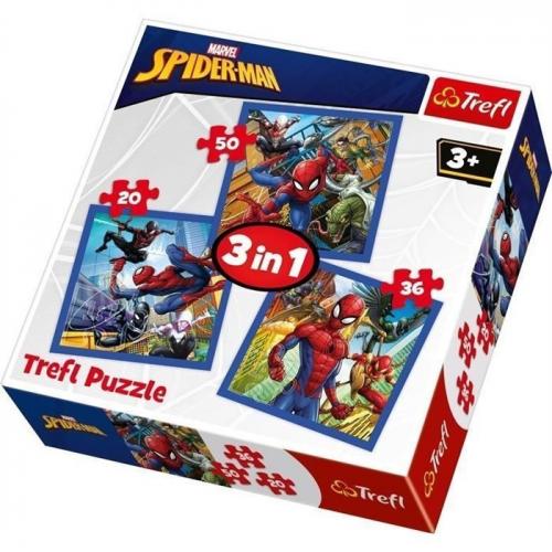 Trefl Puzzle 3 in1 Spider Force / Disney Marvel Spiderman 34841