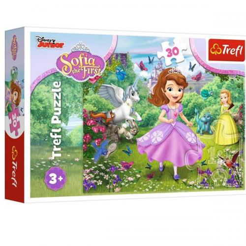 Trefl Puzzle 30 Parça 27x20 CM Sophia İn The Garden, Disney Sophia The First 18252