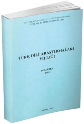 Türk Dili Araştırmaları Yıllığı - Belleten 1993