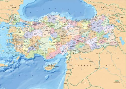 Türkiye Haritası 200 Parça Puzzle T-113