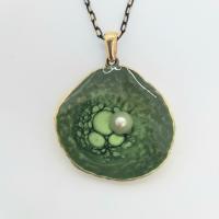 İstiridye Kolye Büyük Yeşil