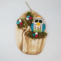 Seramik Ağaçta Baykuş Mavi Seramik Ağaçta Baykuş Mavi