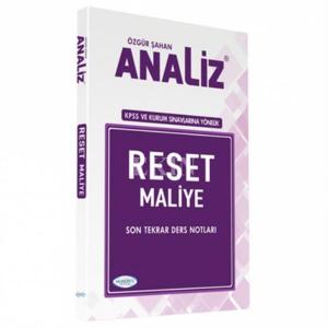 2018 Kpss Analiz Reset Maliye Son Tekrar Ders Notl