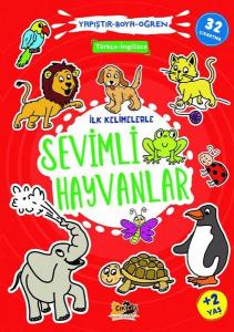 İlk Kelimelerle Sevimli Hayvanlar - Yapıştır-Boya-