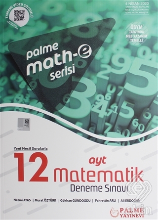 Palme Math-e Serisi AYT Matematik 12 Deneme Sınavı Ekstra