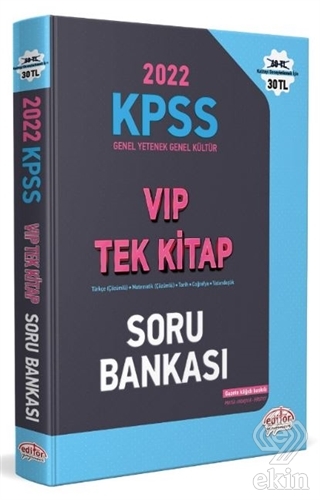 2022 KPSS Genel Yetenek - Genel Kültür VIP Tek Kit