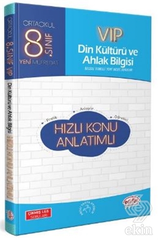 8. Sınıf VIP Din Kültürü ve Ahlak Bilgisi Hızlı Ko