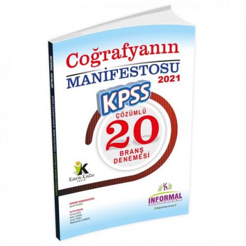 KPSS Coğrafyanın Manifestosu Çözümlü 20 Branş Denemesi 2021