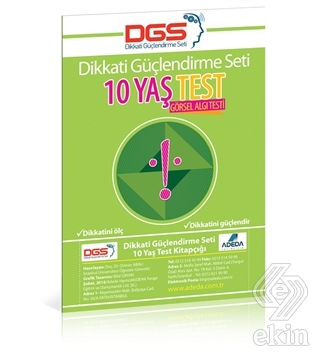 Adeda - DGS Dikkati Güçlendirme Seti 10 Yaş Test G