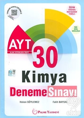AYT Kimya 30 Deneme Sınavı