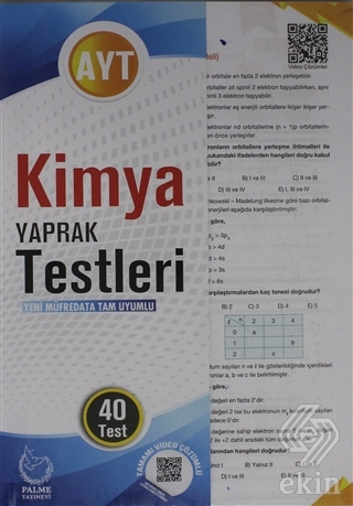 AYT Kimya Yaprak Testleri 40 Test