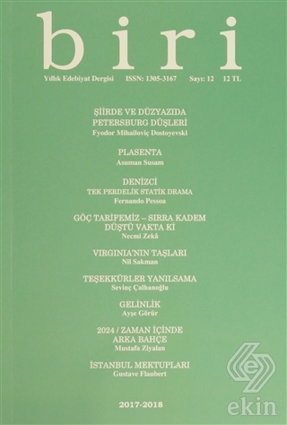 Biri Yıllık Edebiyat Dergisi Sayı: 12