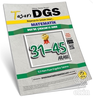 DGS Matematik 31 45 Arası Garanti Soru Kitapçığı