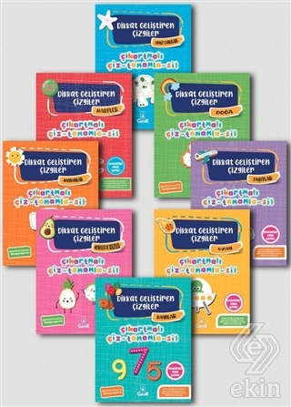 Dikkat Geliştiren Çizgiler Serisi (8 Kitap Takım)