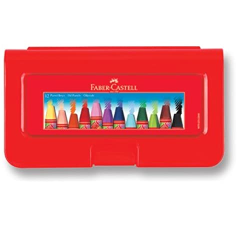 Faber-Castell Altıgen Pastel Plastik Kutu 12 Renk
