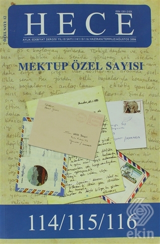 Hece Aylık Edebiyat Dergisi Mektup Özel Sayı Sayı