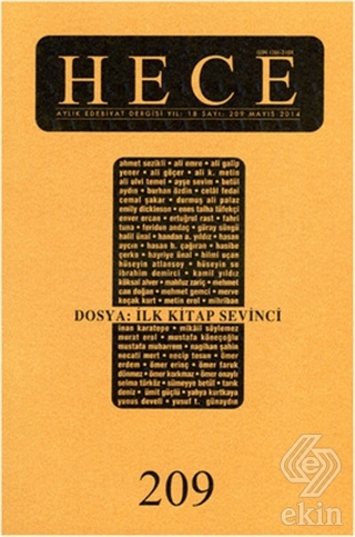 Hece Aylık Edebiyat Dergisi Sayı: 209 / Mayıs 2014