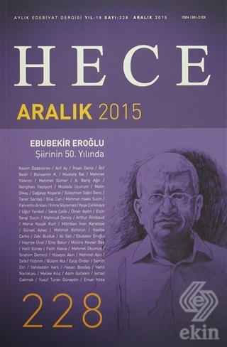 Hece Aylık Edebiyat Dergisi Sayı : 228 - Aralık 20