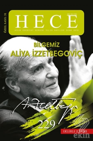 Hece Aylık Edebiyat Dergisi Sayı: 229 Özel Sayı: 3
