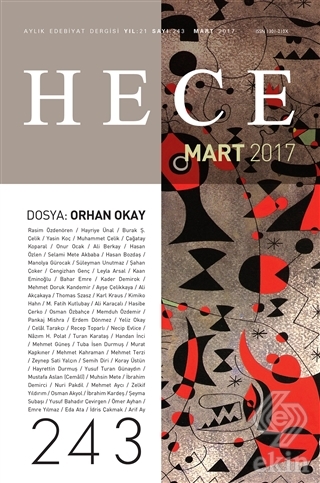 Hece Aylık Edebiyat Dergisi Sayı : 243 - Mart 201