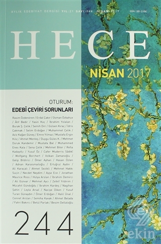 Hece Aylık Edebiyat Dergisi Sayı: 244 - Nisan 2017