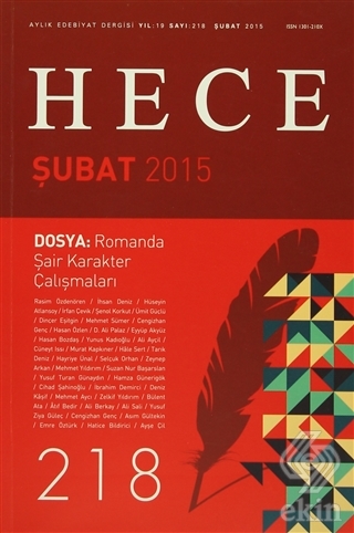 Hece Aylık Edebiyat Dergisi Yıl: 19 Sayı: 218 / Şu