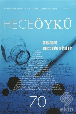 Hece Öykü Dergisi Sayı : 70 Ağustos-Eylül 2015