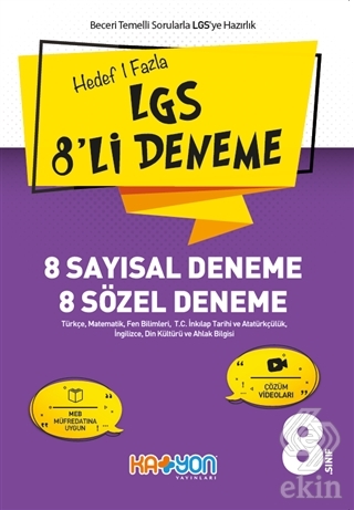 Hedef 1 Fazla LGS 8\'li Deneme