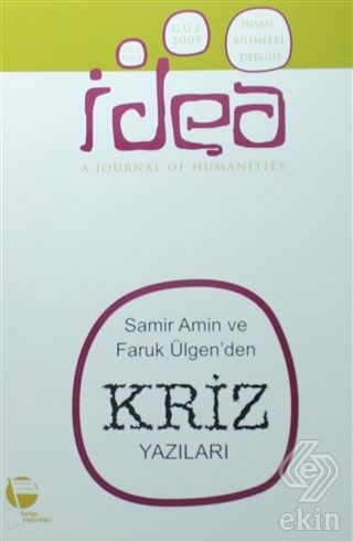 İdea Sayı Cilt:1 Sayı: 2 İnsan Bilimleri Dergisi /