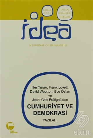 İdea Sayı Cilt:2 Sayı: 1 İnsan Bilimleri Dergisi /