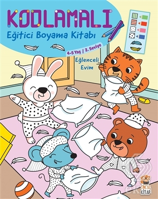 Kodlamalı Eğitici Boyama Kitabı - Eğlenceli Evim (