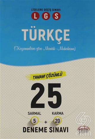 LGS Türkçe Tamamı Çözümlü 25 Deneme Sınavı