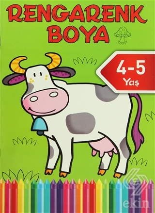 Rengarenk Boya - Yeşil Kitap - 4 - 5 Yaş